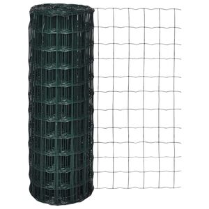 vidaXL Euro Fence Steel 32.8‘x3.3‘ Green