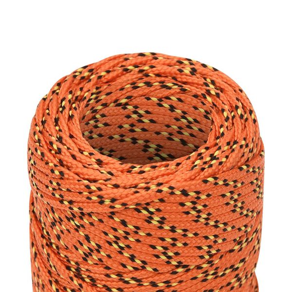 vidaXL Boat Rope Orange 0.08 " 164.0 ' Polypropylene