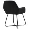 vidaXL Dining Chair Set of 6 Black Velvet and powder-coated steel