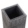 vidaXL Garden Raised Beds 3 pcs Poly Rattan Gray