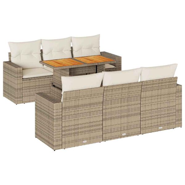 vidaXL Garden Sofa Set Beige