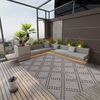 vidaXL Outdoor Rug Brown Polypropylene 55 x 79 in Pattern Outdoor Rug