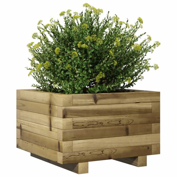 vidaXL Garden Planter Brown Treated Pinewood Medium Durable