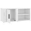 vidaXL TV Cabinet Set of 2 High Gloss White Engineered Wood Medium