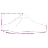 vidaXL Party Tent Roof 6.6'x6.6' Taupe 0.9 oz/ft²