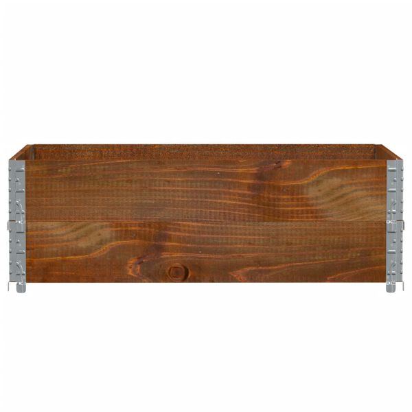 vidaXL Pallet Collars 2 pcs Brown 47.2x31.5" Solid Wood Pine
