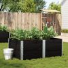 vidaXL Garden Planter Black Solid pine wood Large Foldable