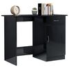 vidaXL Desk High Gloss Black Engineered Wood 39.4 x 19.7 x 29.9 in Desk