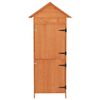 vidaXL Patio Storage Cabinet Brown 16.7"x25.2"x74.8"