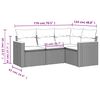 vidaXL Garden Sofa Set Black
