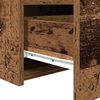 vidaXL Bedside Cabinet with Drawer Old Wood 19.69 x 15.75 x 17.72 in