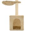 vidaXL Cat Tree Beige Particle Board 41.3 in Durable Cat Tree