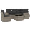 vidaXL Garden Sofa Set Gray PE Rattan Medium Removable Covers