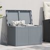 vidaXL Storage Box Grey Polypropylene Large Storage Garden Storage Box