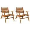 vidaXL Garden Chair Brown Solid acacia wood Standard Durable