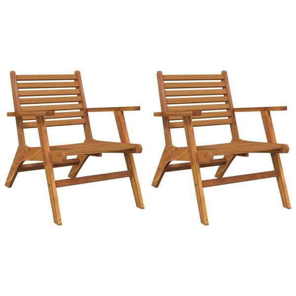 vidaXL Garden Chair Brown Solid acacia wood Standard Durable