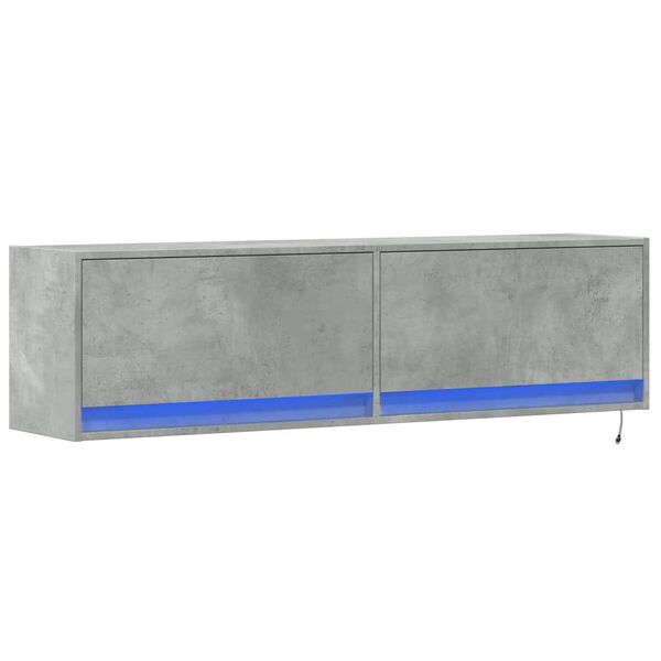 vidaXL TV Wall Cabinet Concrete grey Engineered wood Medium