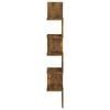 vidaXL Wall Corner Shelf Smoked oak Engineered wood Large Wall mounting