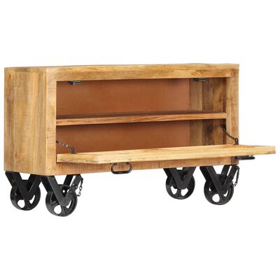 vidaXL Shoe Cabinet 33.9"x13.8"x21.7" Solid Mango Wood