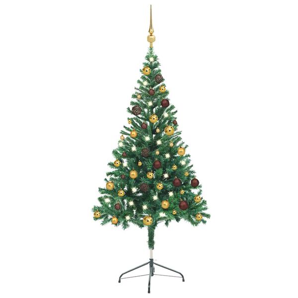 vidaXL Artificial Pre-lit Christmas Tree with Ball Set 59.1" 380 Branches