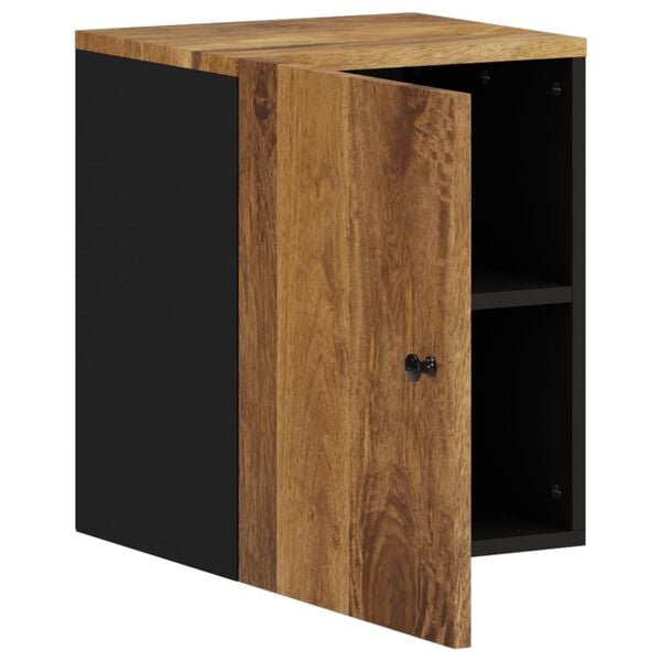vidaXL Bathroom Wall Cabinet Honey brown and black