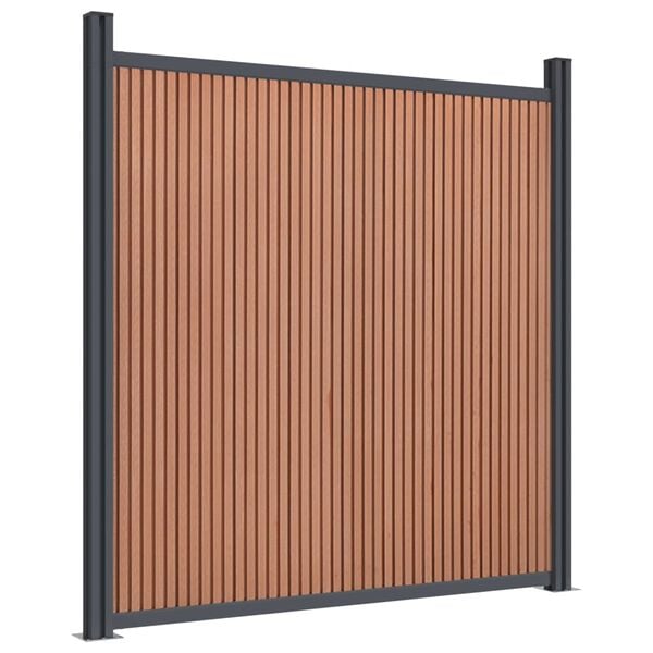 vidaXL Fence Panel WPC Brown 70.9x73.2"
