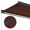 vidaXL Retractable Awning Brown, Anthracite