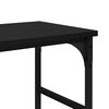 vidaXL Console Table with Shelf Black Oak 59.06 x 11.42 x 30.12 in