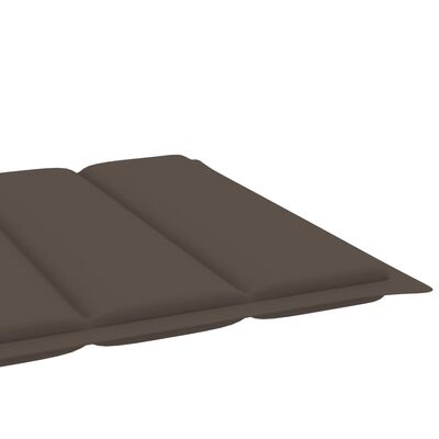 vidaXL Sun Loungers 2 pcs with Taupe Cushion Solid Teak Wood