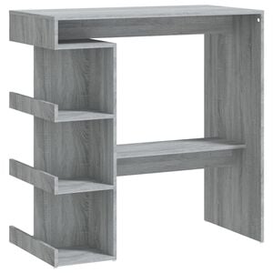 vidaXL Bar Table Grey Sonoma Engineered wood 39.4 x 19.7 in Bar Table