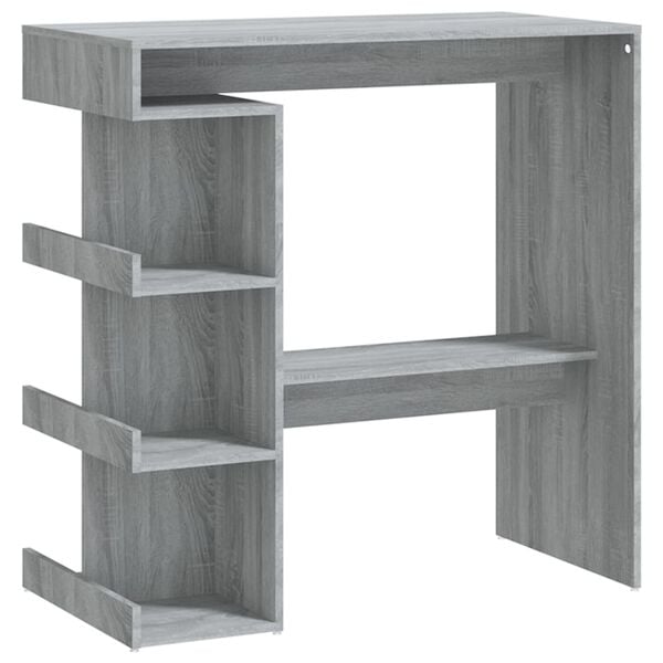 vidaXL Bar Table Grey Sonoma Engineered wood 39.4 x 19.7 in Bar Table