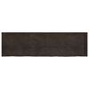 vidaXL Bathroom Countertop Dark Brown 70.9 x 19.7 x (0.8-2.4) " Treated Solid Wood