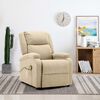 vidaXL Massage Chair Cream Polyester fabric and metal Medium