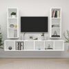 vidaXL TV Cabinet Set of 4 White Engineered wood TV Cabinet