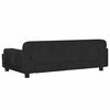 vidaXL Dog Bed Black Velvet, Solid Pine Wood, Foam Small Durable