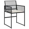vidaXL Garden Dining Set Black Powder-coated steel Medium