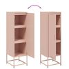 vidaXL Highboard Pink Steel Large Highboard Rectangular Industrial