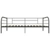 vidaXL Day Bed Frame Gray Metal, plywood and plastic Single