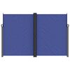 vidaXL Retractable Side Awning Blue 100% polyester with PU coating Large