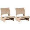 vidaXL Garden Chair Set of 2 Natural Wood Solid Pine Wood
