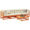 vidaXL Garden Sofa Set Wax brown Solid pine wood 5 piece Modular