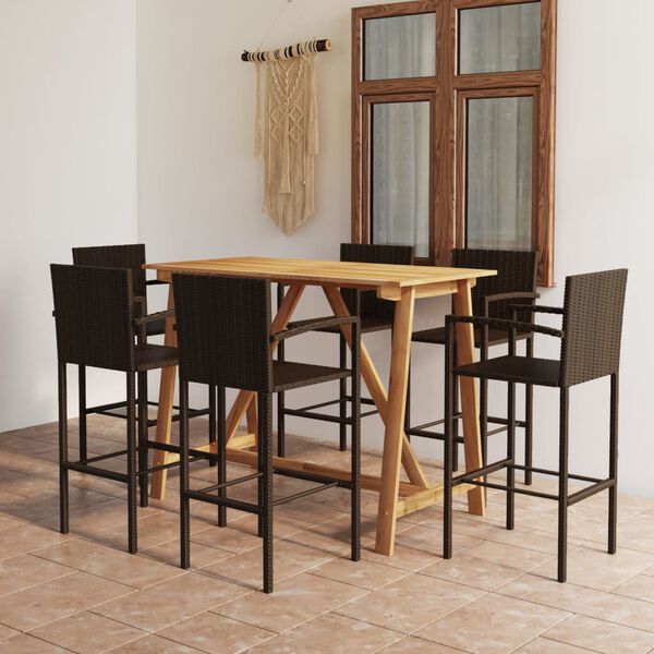 vidaXL Garden Bar Set Brown