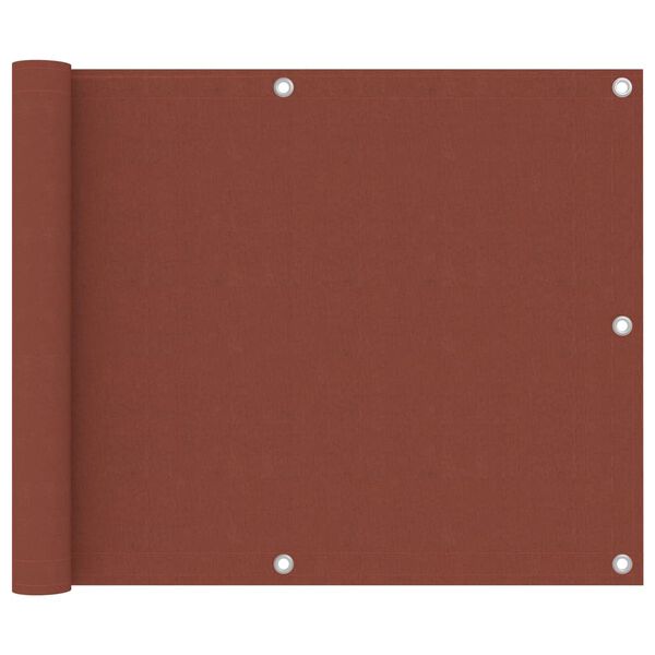 vidaXL Balcony Screen Terracotta 29.5x196.9" Oxford Fabric