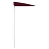 vidaXL Garden Half Parasol with Pole 70.9"x35.4" Bordeaux Red
