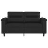 vidaXL 2-seater Sofa Black