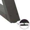 vidaXL Dining Table Legs 2 pcs Anthracite 35.4x(28.3-28.9)" Steel