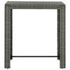 vidaXL Garden Bar Set Gray, Dark Gray PE rattan, steel Medium Footrest