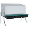 vidaXL Chicken Nesting Box 3 Compartments with Legs Galvanised Steel