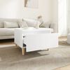 vidaXL Side Table White Engineered wood, solid eucalyptus wood Small