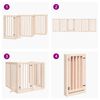 vidaXL Dog Gate Set of 6 Natural wood Poplar wood